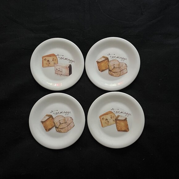4 – Italian Ceramica Cuore “Formaggi” (“Cheese”) Ceramic Salad/Bread Plates - Picture 6 of 6